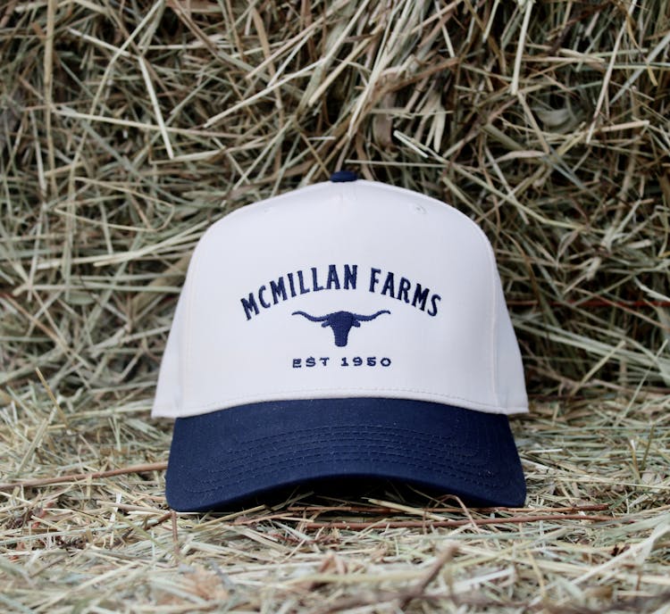 McMillan Farms Heritage Collection Hat - White & Navy