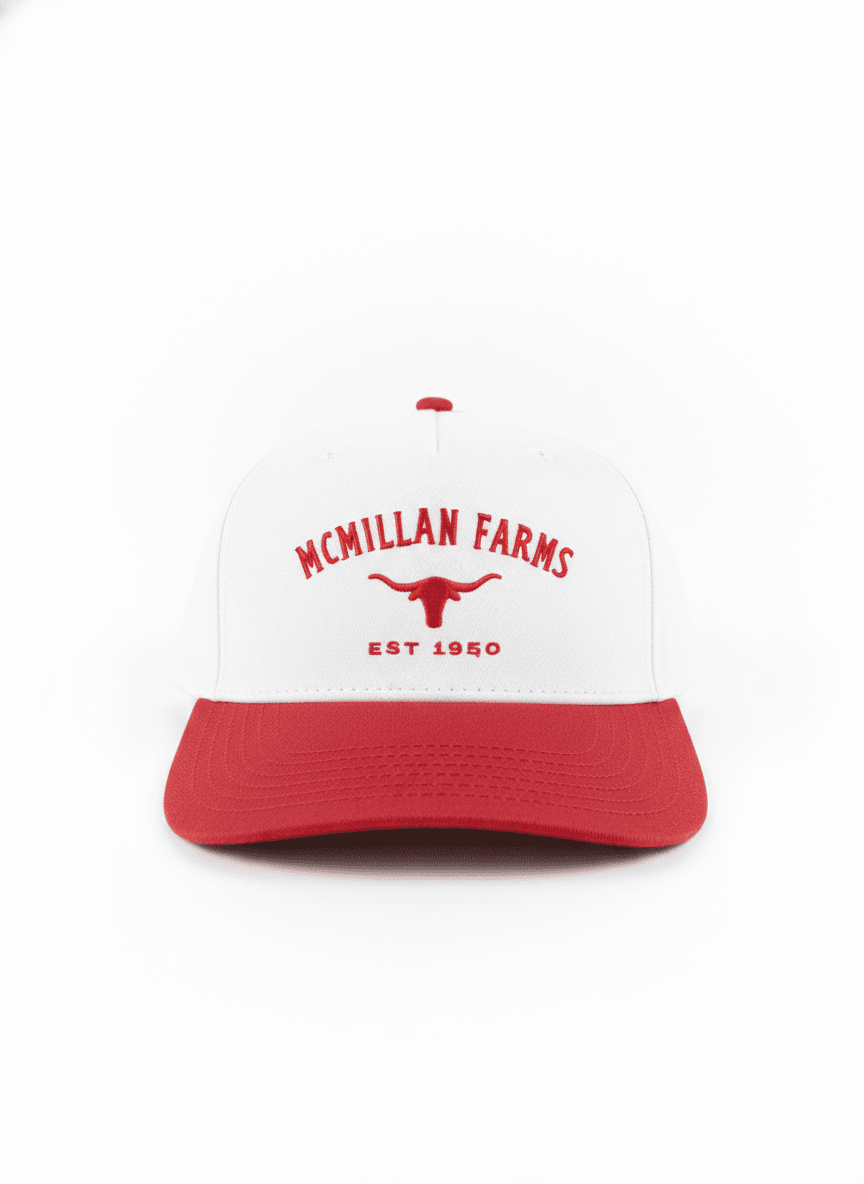 McMillan Farms Hat - Red and White