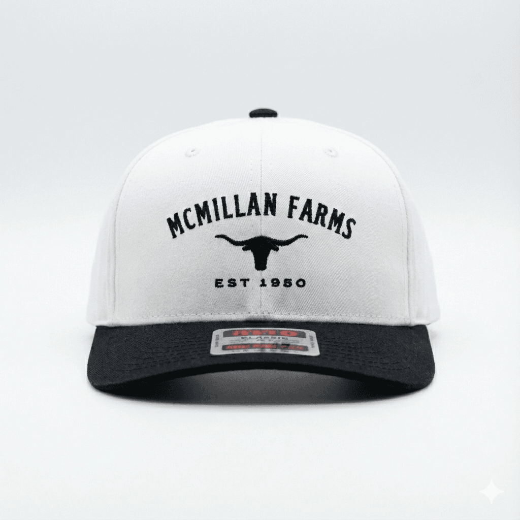 McMillan Farms Hat - White and Black