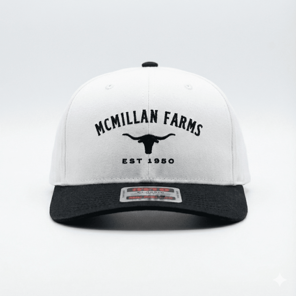 McMillan Farms Hat - White and Black